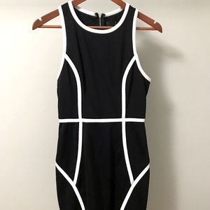 Super cute black and white dress!